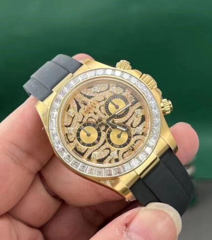 Rolex replica daytona tiger oysterflex 116588TBR yellow gold